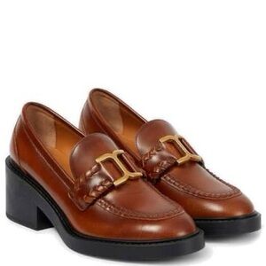 ISO - NOT FOR SALE - CHLOE Heeled Marcie Loafer in Brown 38.5